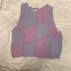Mixed Fabric Tank